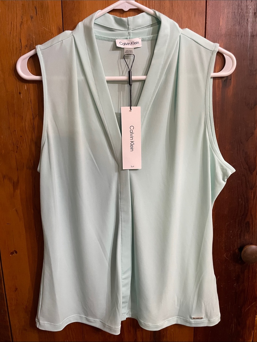 Calvin Klein Light Mint V-Neck Sleeveless Camisole
